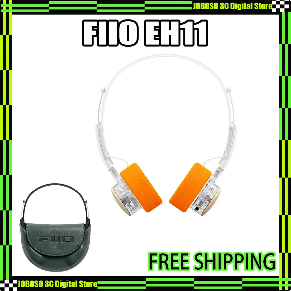 EH11 FiiO Retro Earphones Wireless Bluetooth Over-Ear Design Headset 40mm Large Dynamic Driver Mechanical Shell Headphones